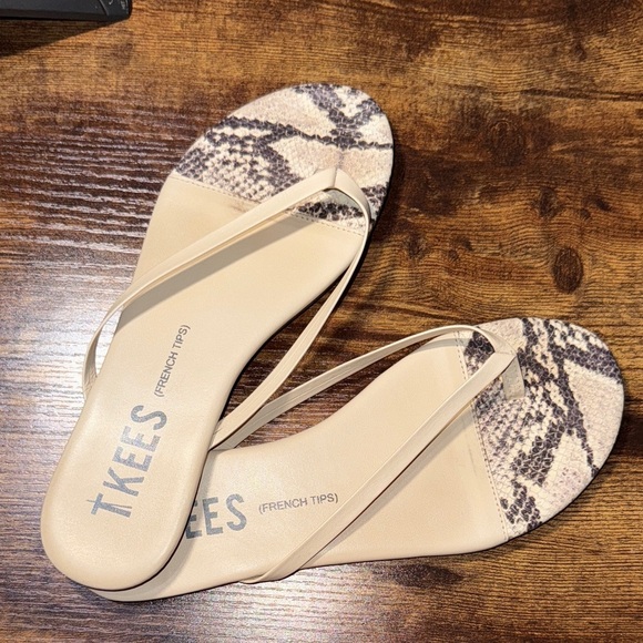 TKEES French Tips Women's Snakeskin and Tan Sandals Size 8 SKU005 - Picture 7 of 7